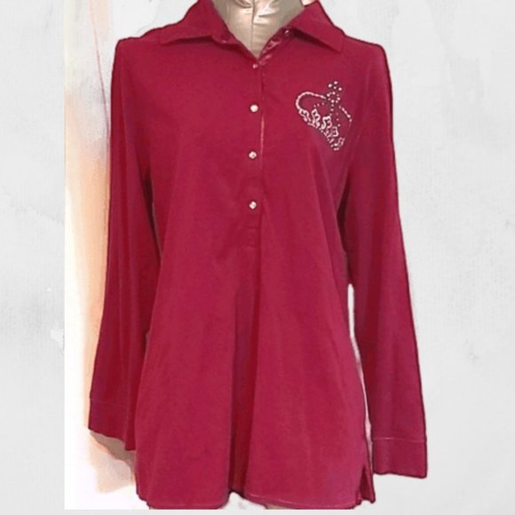 AE Sport Fuscia Long Sleeve Shirt - Picture 1 of 4